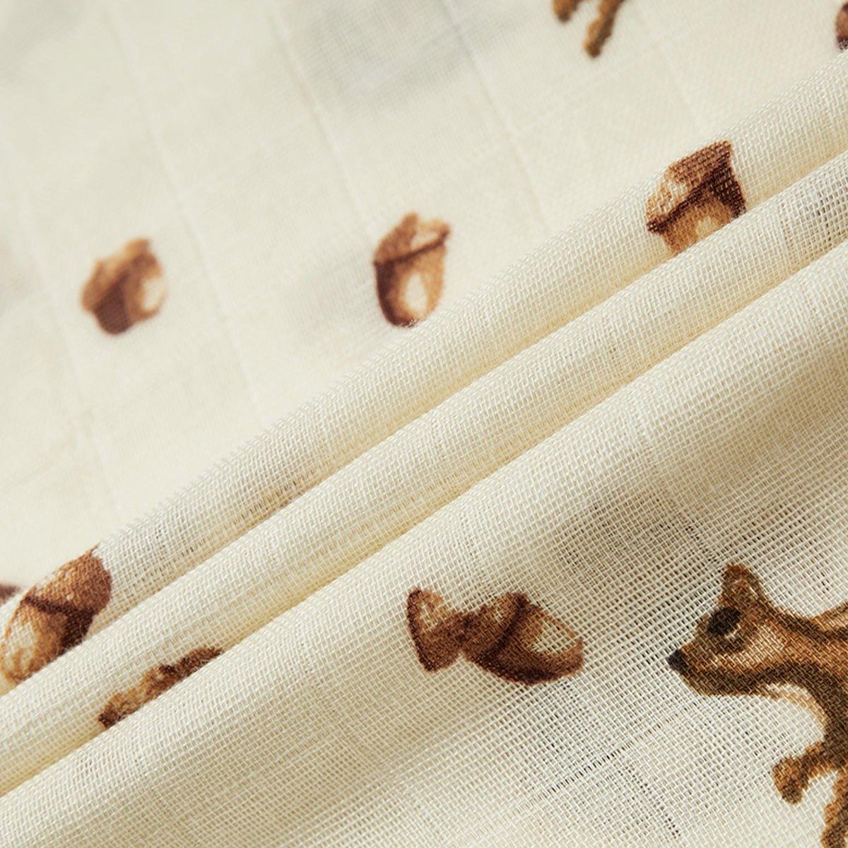 Chipmunk Bamboo Mini Lovey Two-Layer Muslin Security Blanket image number 3