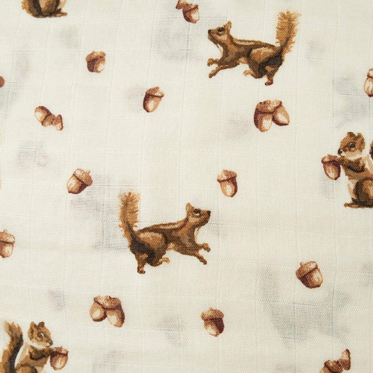 Chipmunk Bamboo Mini Lovey Two-Layer Muslin Security Blanket image number 1