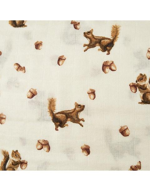 Chipmunk Bamboo Mini Lovey Two-Layer Muslin Security Blanket