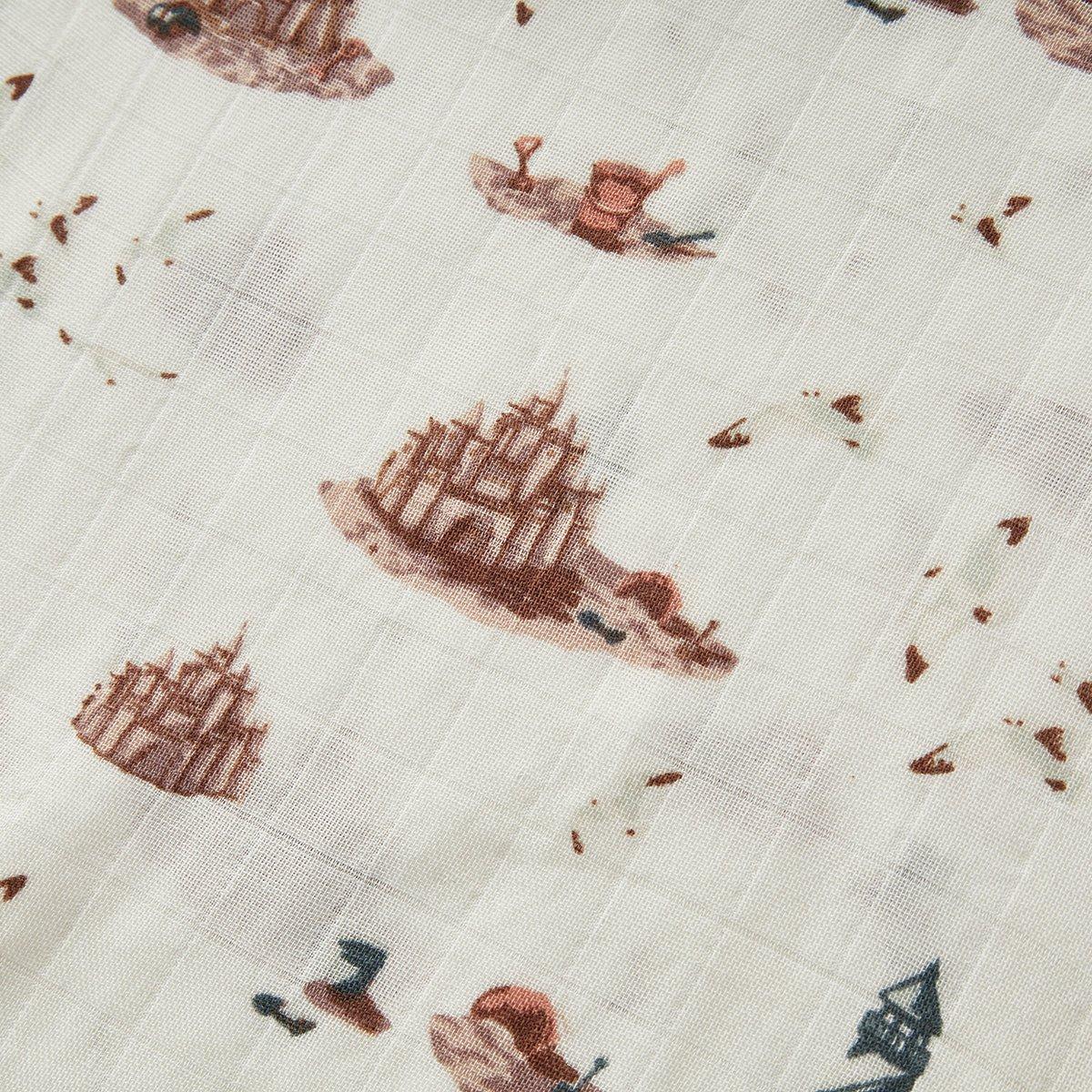 Sandcastle Mini Lovey Two-Layer Muslin Security Blanket image number 2