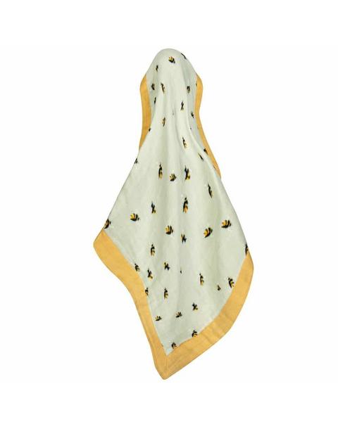 Bumblebee Mini Lovey Two-Layer Muslin Security Blanket