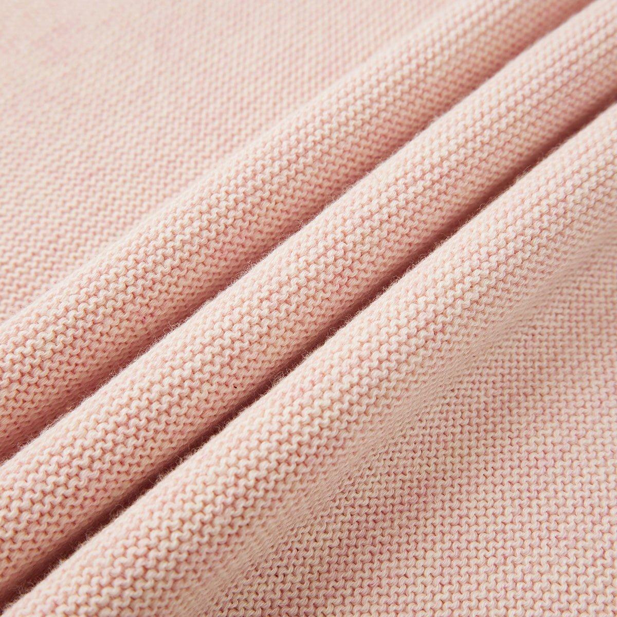 Nude Blush Knitted Blanket image number 3