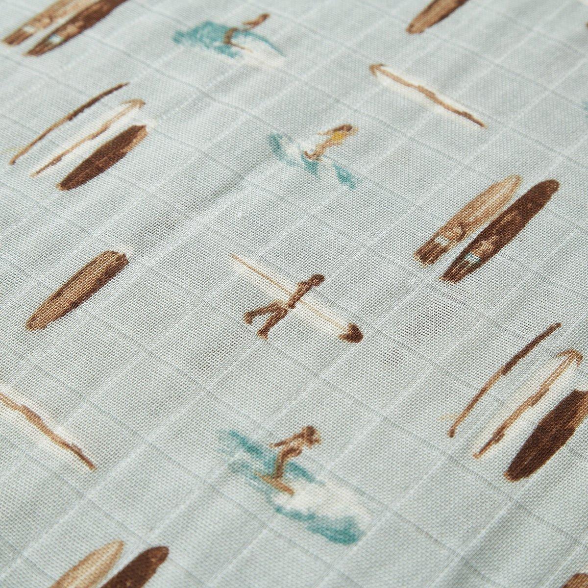 Vintage Surf Mini Lovey Two-Layer Muslin Security Blanket image number 2