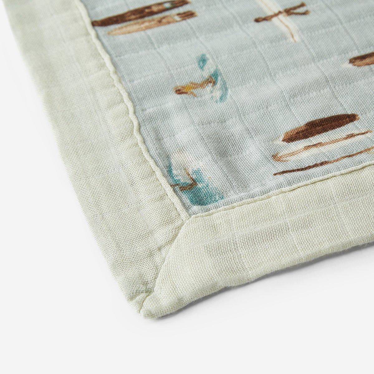 Vintage Surf Mini Lovey Two-Layer Muslin Security Blanket image number 1