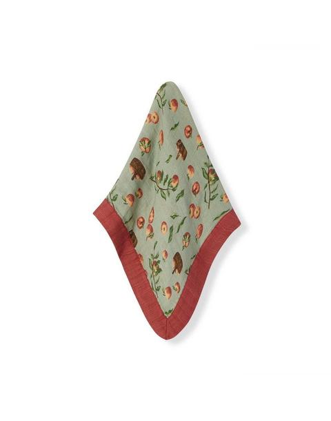 Apple Orchard Bamboo Mini Lovey Two-Layer Muslin Security Blanket