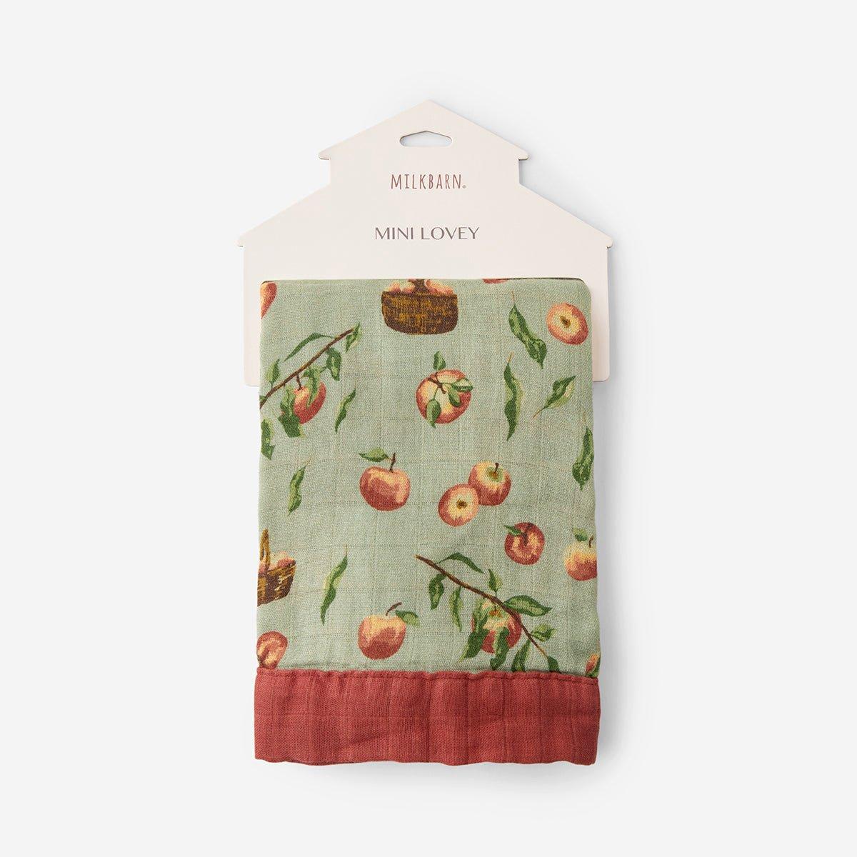 Apple Orchard Bamboo Mini Lovey Two-Layer Muslin Security Blanket image number 1