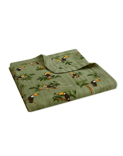 Toucan Bamboo Big Lovey Three-Layer Muslin Blanket