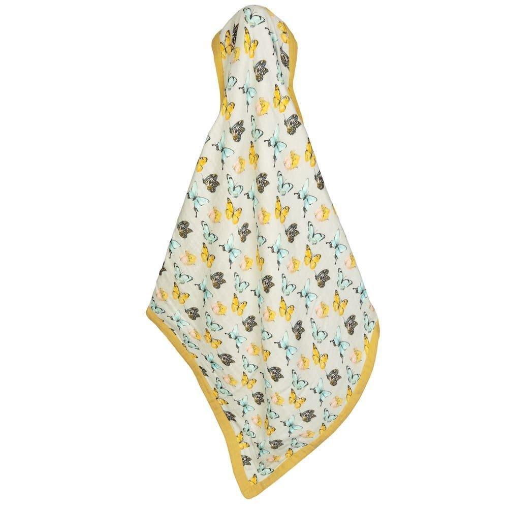 Butterfly Big Lovey Three-Layer Muslin Blanket image number 1