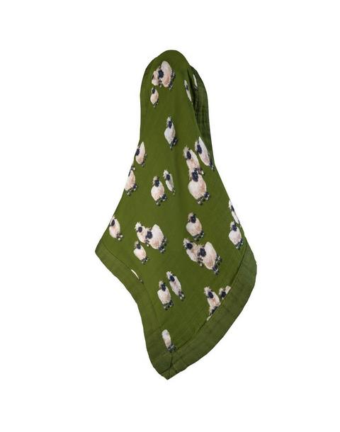 Valais Sheep Mini Lovey Two-Layer Muslin Security Blanket