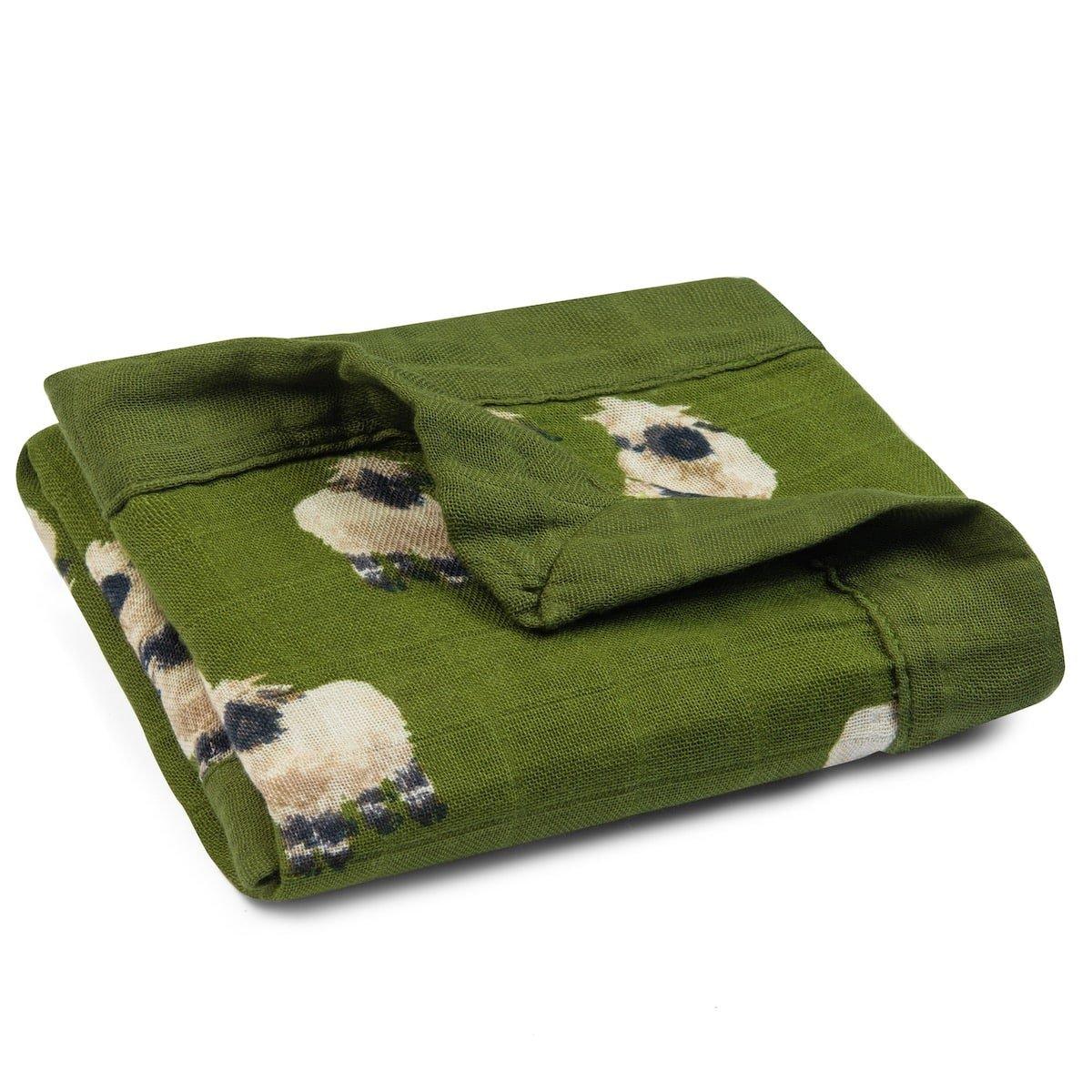 Valais Sheep Mini Lovey Two-Layer Muslin Security Blanket image number 2