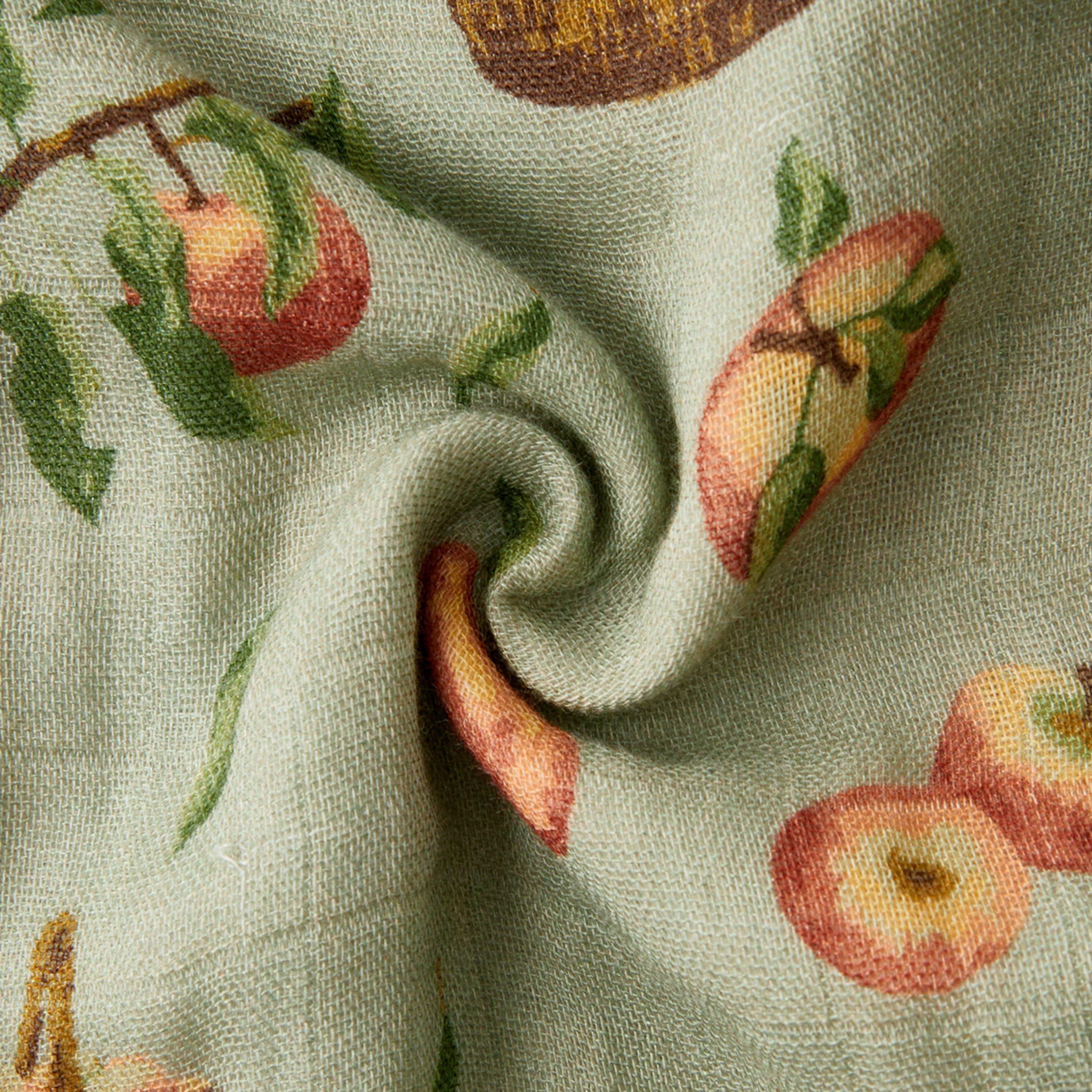 Apple Orchard Bamboo Big Lovey Three-Layer Muslin Blanket image number 2