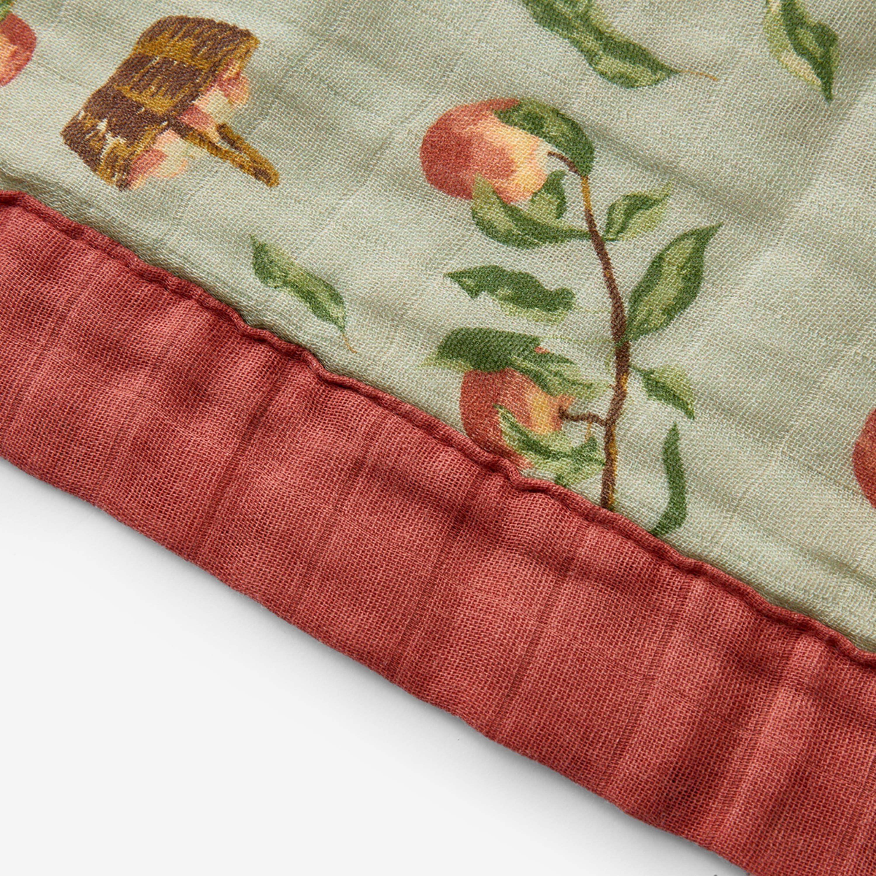 Apple Orchard Bamboo Big Lovey Three-Layer Muslin Blanket image number 3