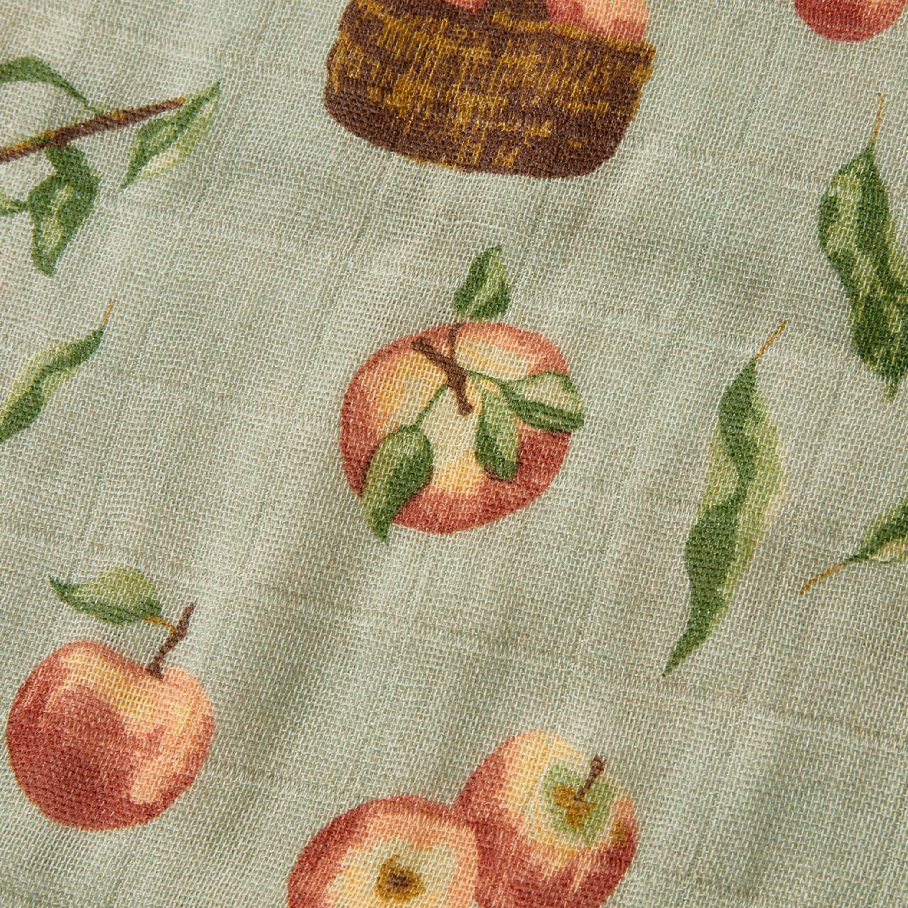 Apple Orchard Bamboo Big Lovey Three-Layer Muslin Blanket image number 4