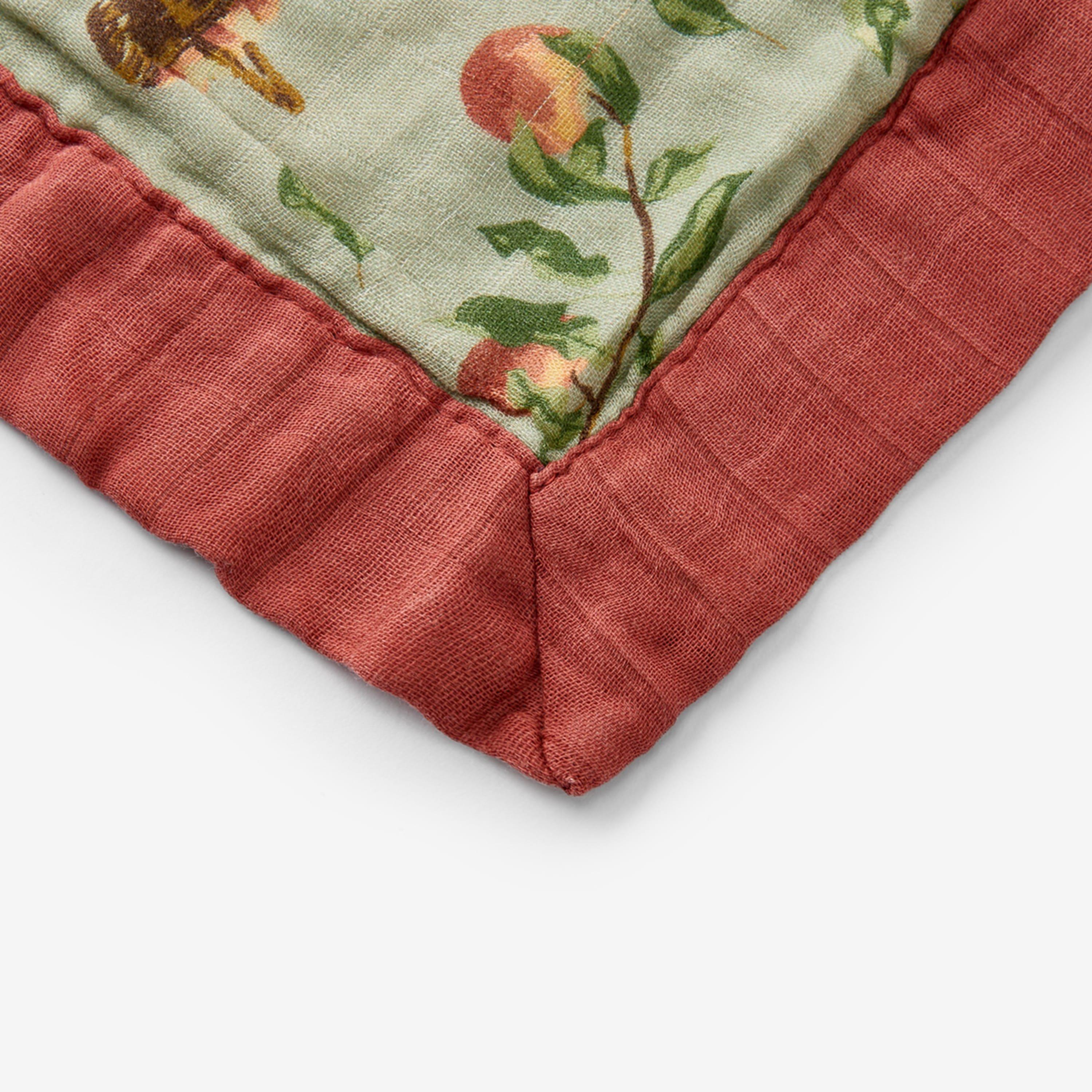 Apple Orchard Bamboo Big Lovey Three-Layer Muslin Blanket image number 1