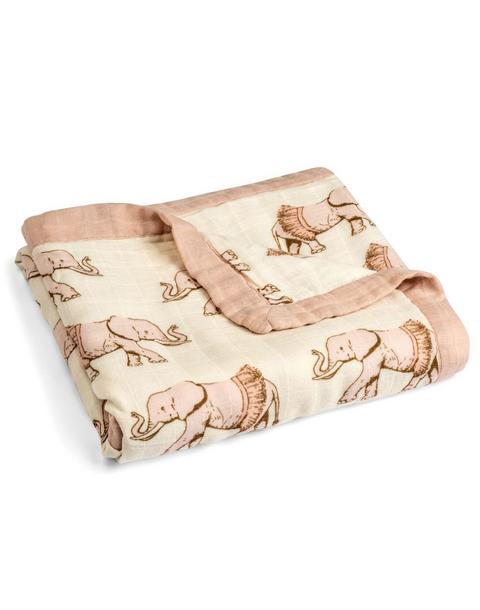 Tutu Elephant Big Lovey Three-Layer Muslin Blanket