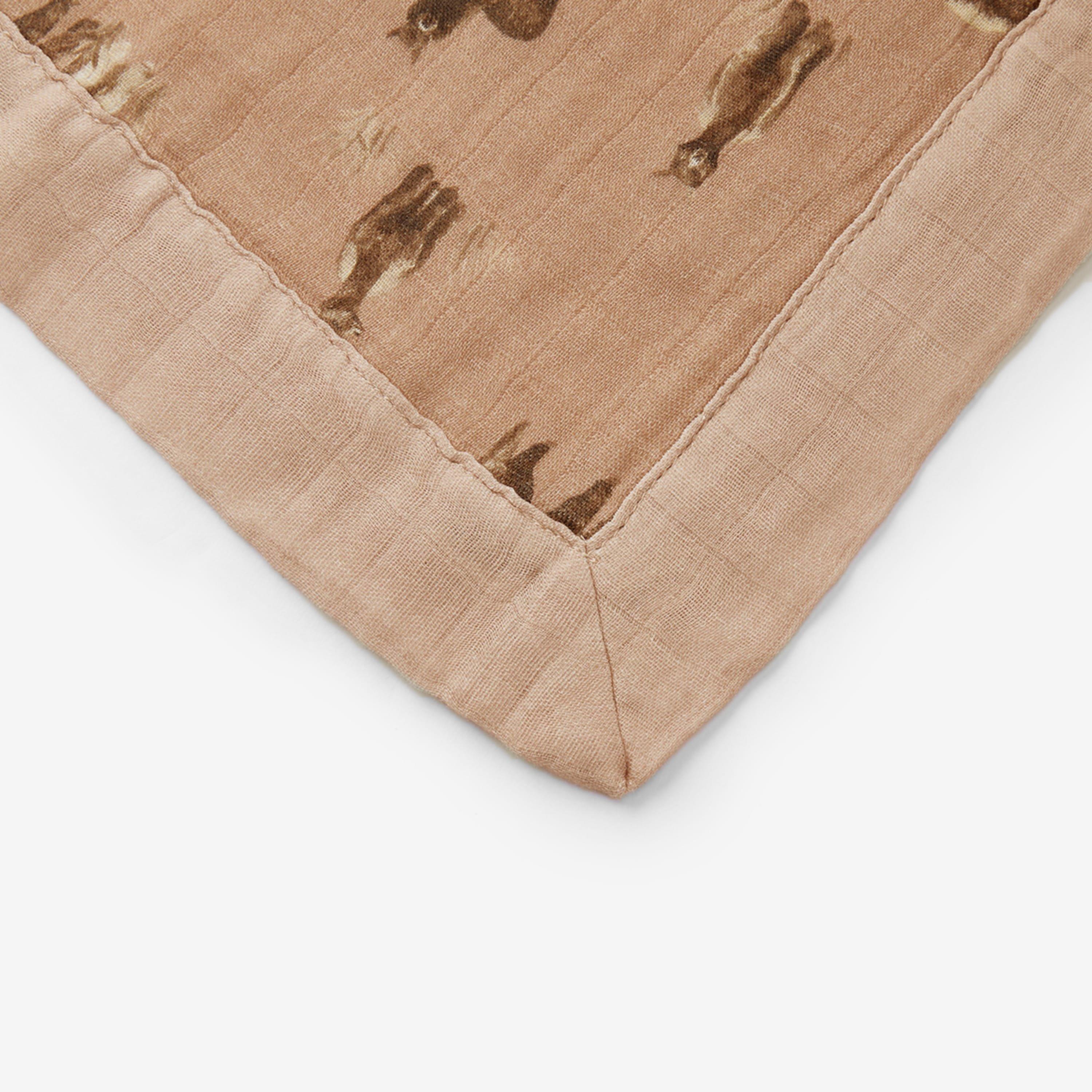 Alpaca Bamboo Big Lovey Three-Layer Muslin Blanket image number 1