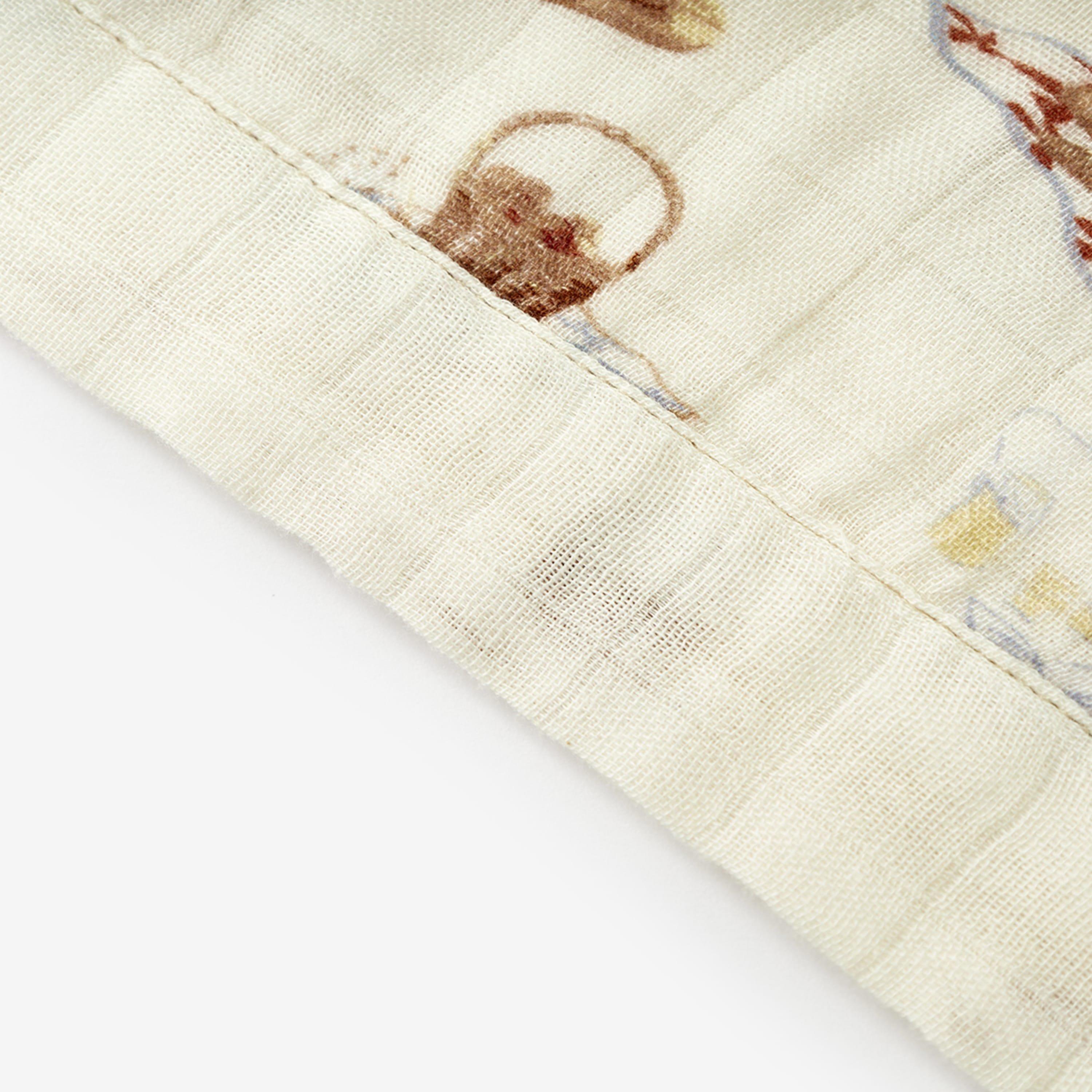 Picnic Bamboo Big Lovey Three-Layer Muslin Blanket image number 1