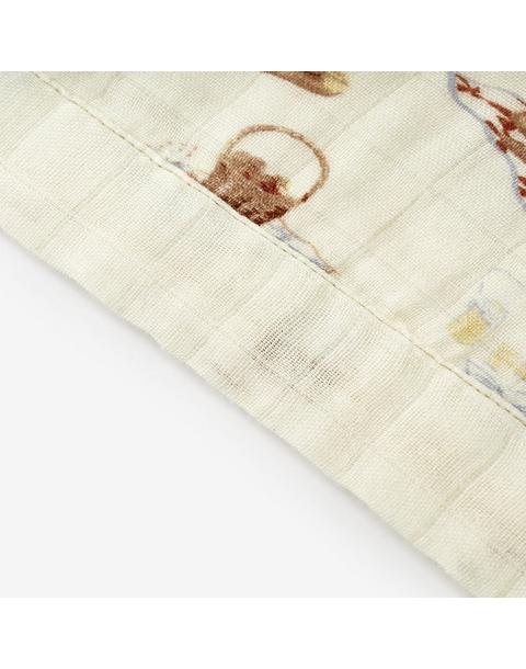 Picnic Bamboo Big Lovey Three-Layer Muslin Blanket