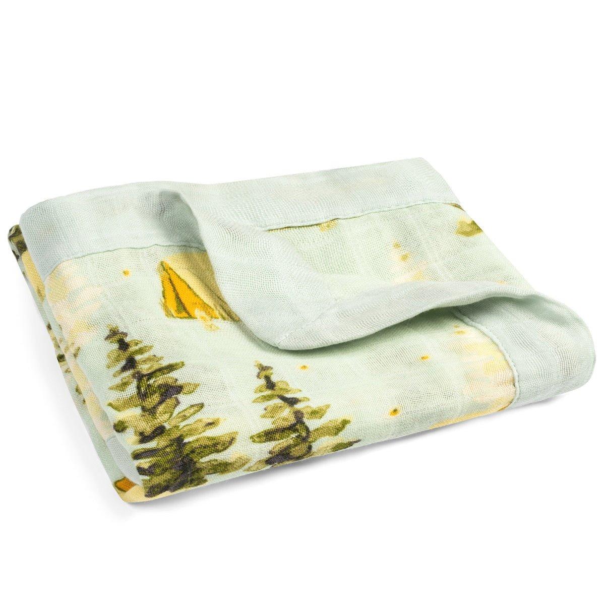 Camping Mini Lovey Two-Layer Muslin Security Blanket image number 2