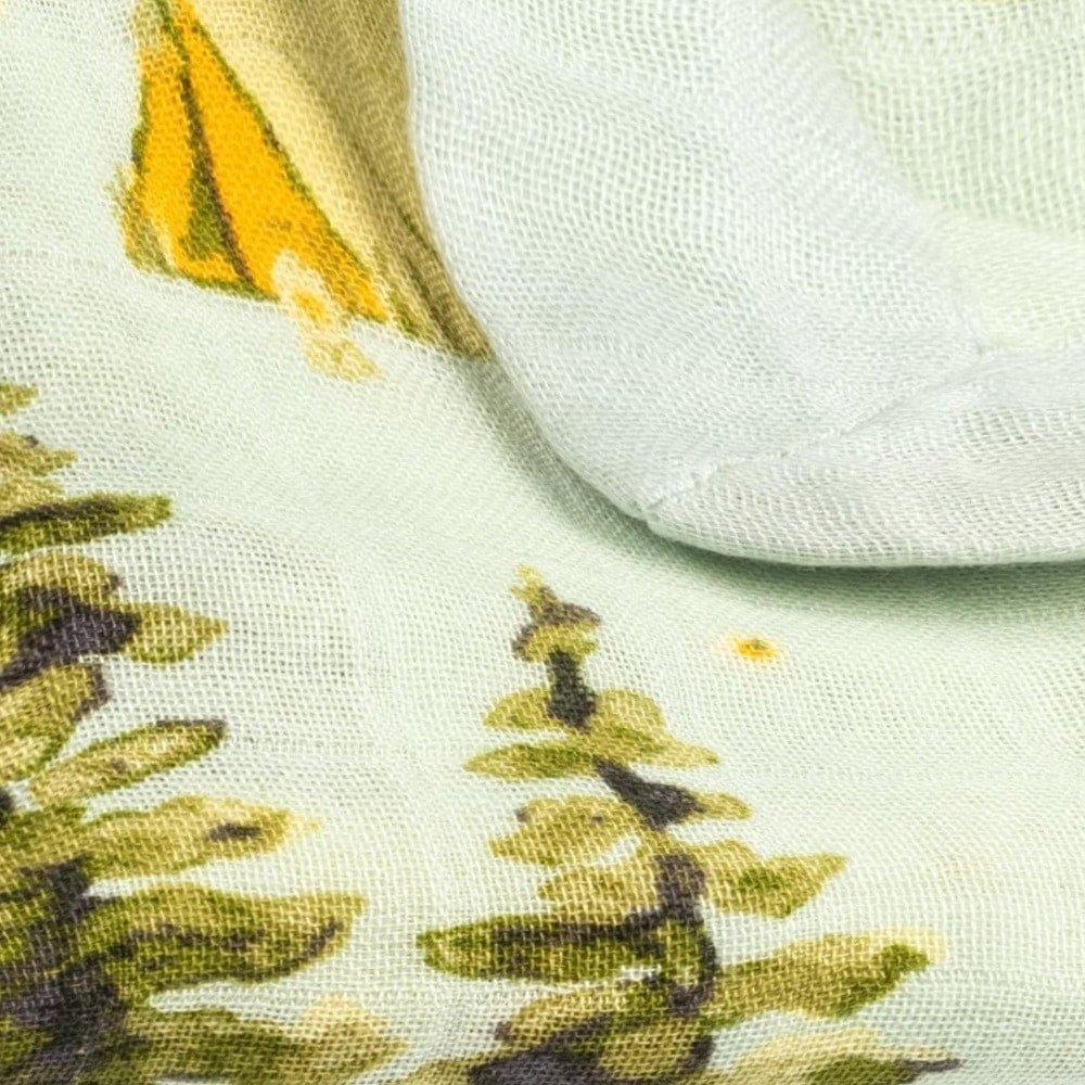 Camping Mini Lovey Two-Layer Muslin Security Blanket image number 3