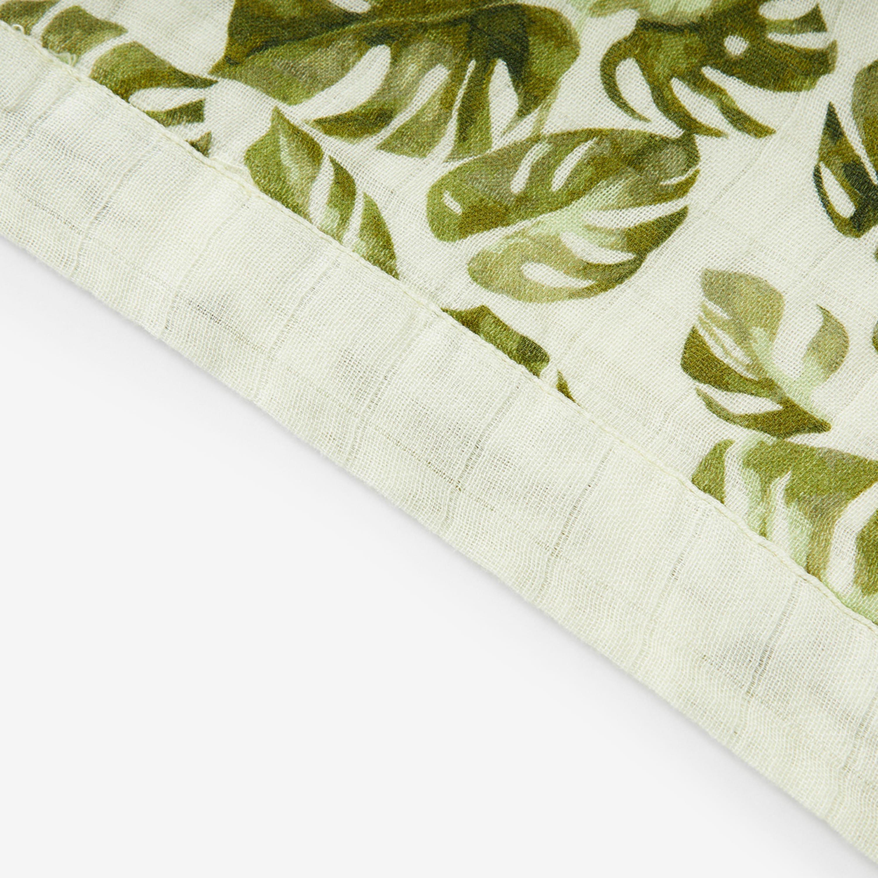 Island Leaf Bamboo Big Lovey Three-Layer Muslin Blanket image number 2