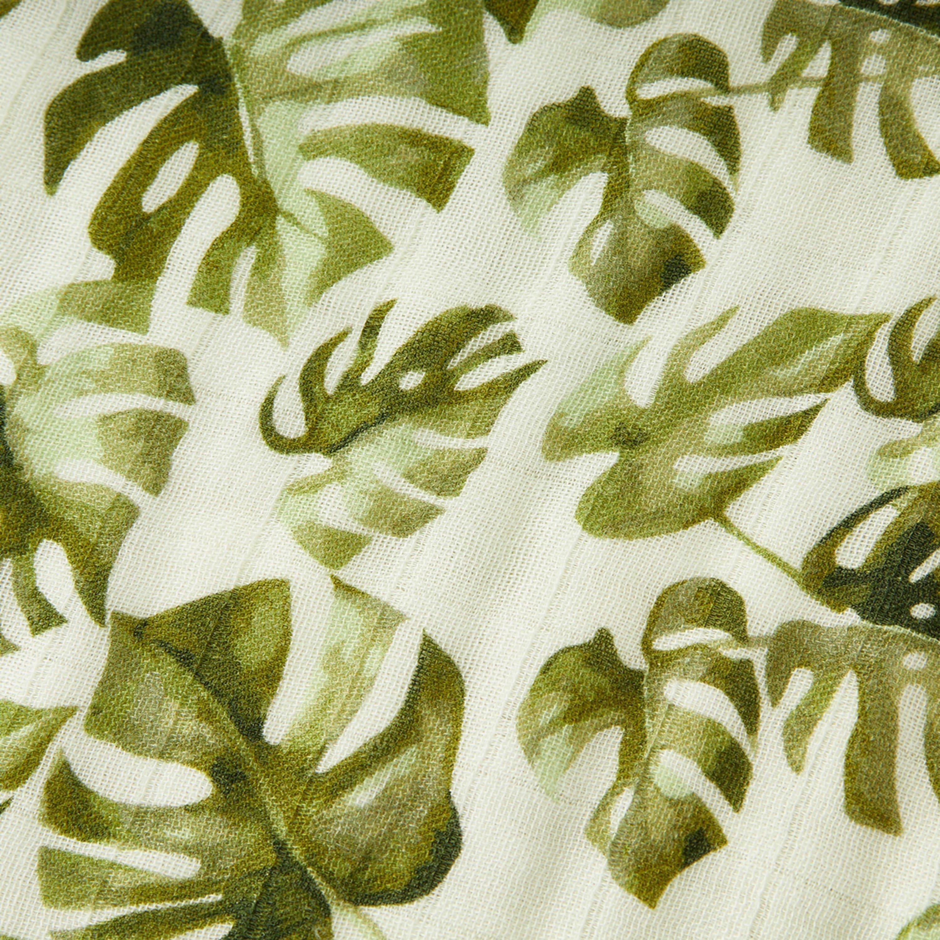 Island Leaf Bamboo Big Lovey Three-Layer Muslin Blanket image number 3