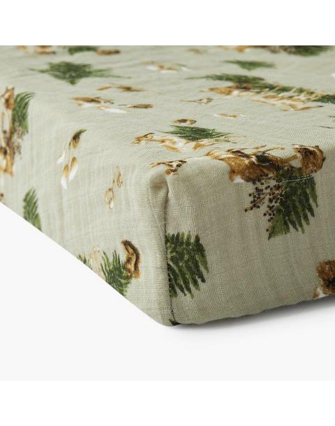 Forest Party Organic Cotton Crib Sheet
