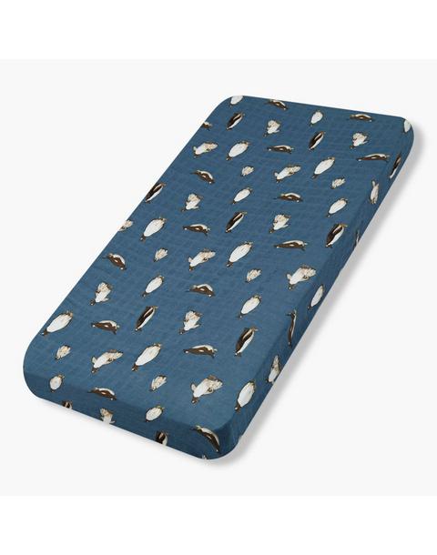 Penguin Bamboo Crib Sheet