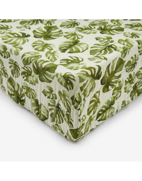 Island Leaf Organic Cotton Crib Sheet