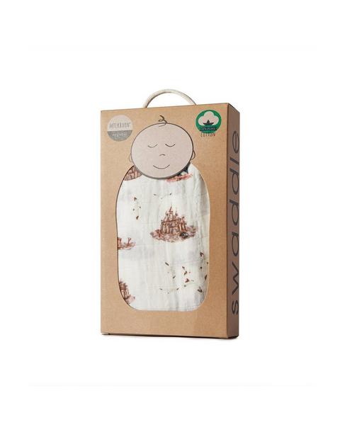 Sandcastle Organic Cotton Muslin Swaddle Blanket