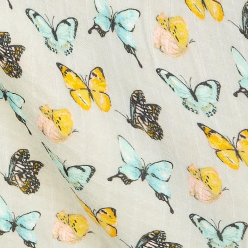 Butterfly Bamboo Muslin Swaddle Blanket image number 1