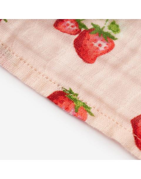 Strawberry Organic Cotton Swaddle Blanket