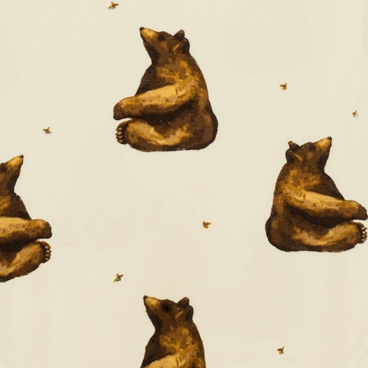 Honey Bear Bamboo Muslin Swaddle Blanket image number 2