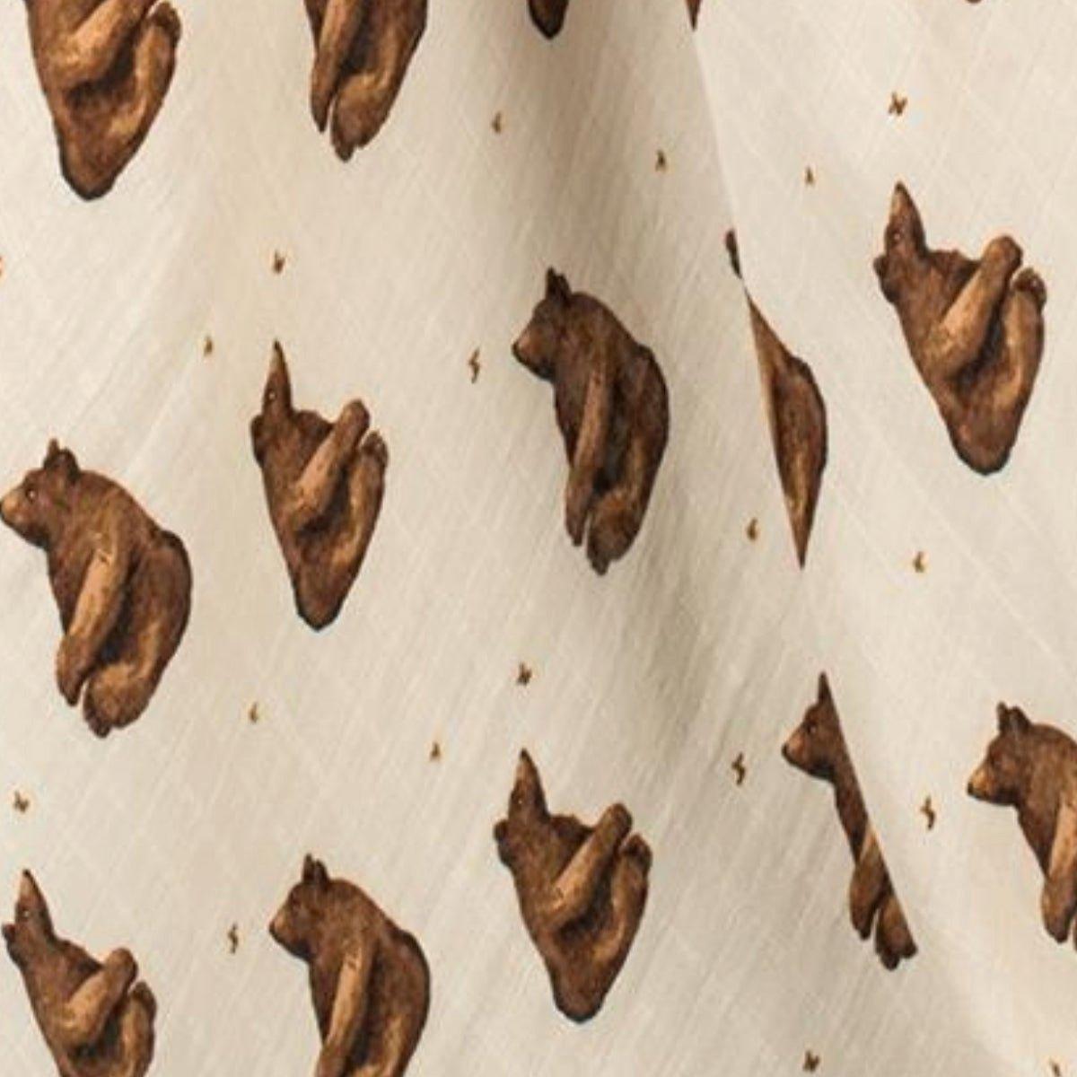 Honey Bear Bamboo Muslin Swaddle Blanket image number 1