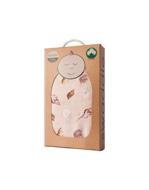 Seashells Bamboo Muslin Swaddle Blanket