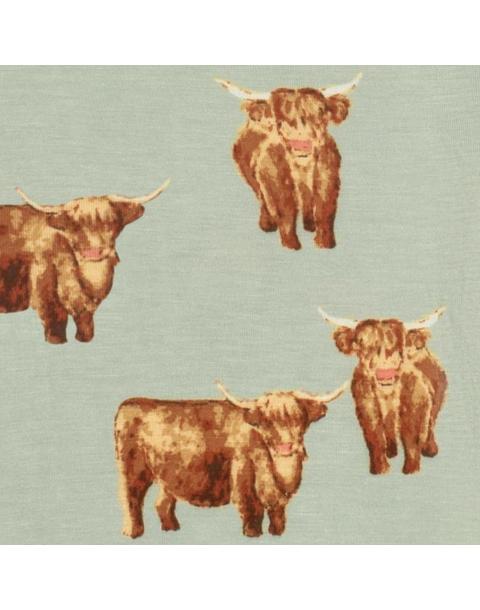 Highland Cow Bamboo Muslin Swaddle Blanket