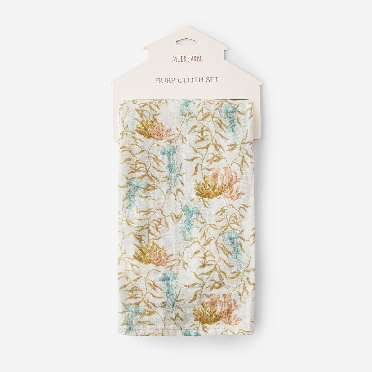 Under the Sea Organic Cotton Two-Piece Burp Cloth Set image number 1