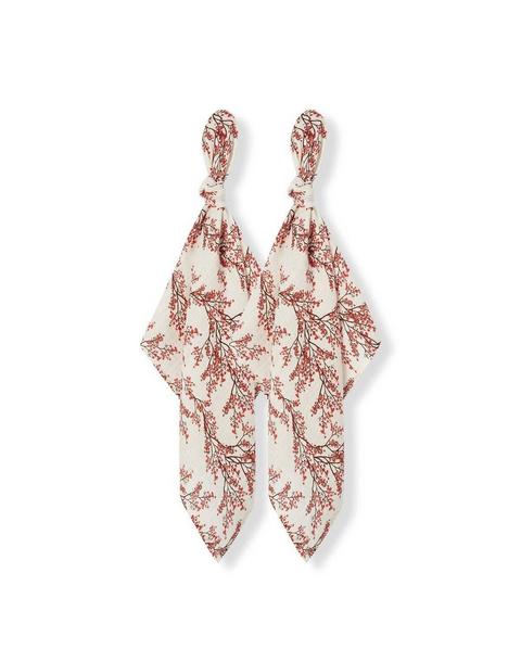 Winterberry Organic Cotton Muslin Two-Piece Burp Cloth Set