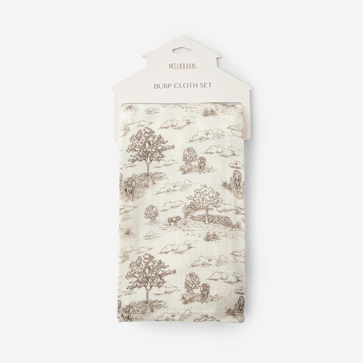 Country Toile Bamboo Two-Piece Burp Cloth Set image number 2