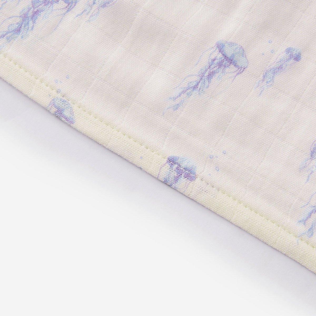 Sunset Jellyfish Organic Cotton Two-Piece Burp Cloth Set image number 2