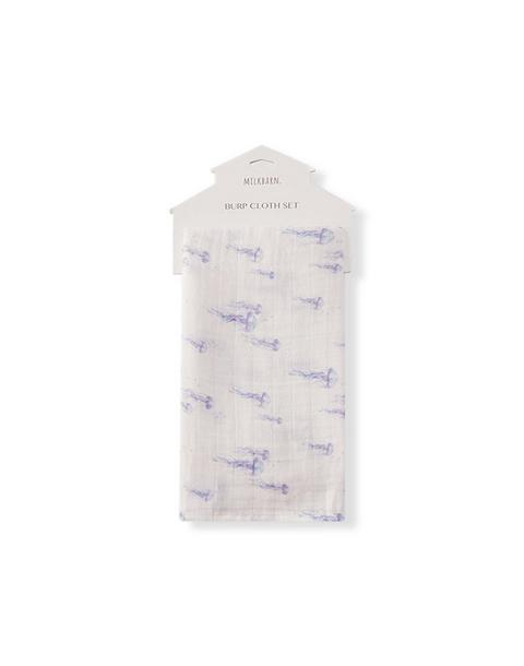 Sunset Jellyfish Organic Cotton Two-Piece Burp Cloth Set