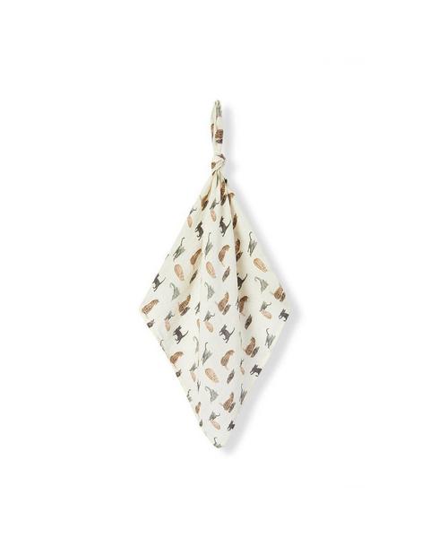 Cat Organic Cotton Two-Piece Burp Cloth Set