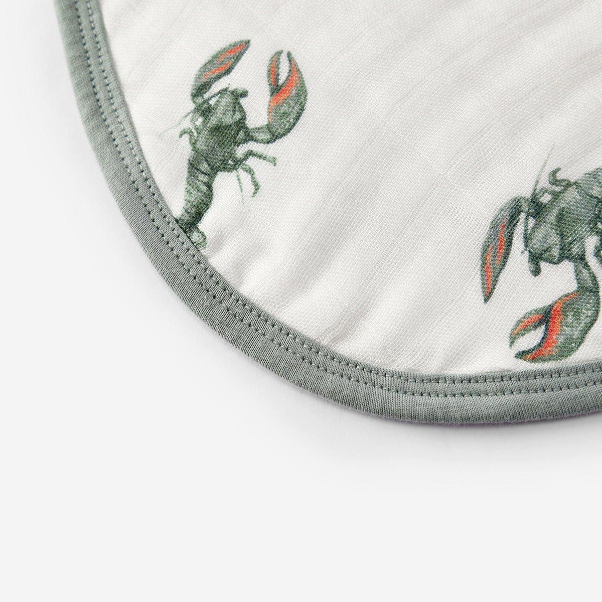 Mint Lobster Contour Four Layer Burp Cloth image number 3