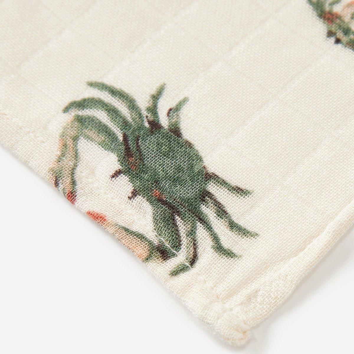 Coastal Crab Bamboo Muslin Two-Piece Burp Cloth Set image number 3