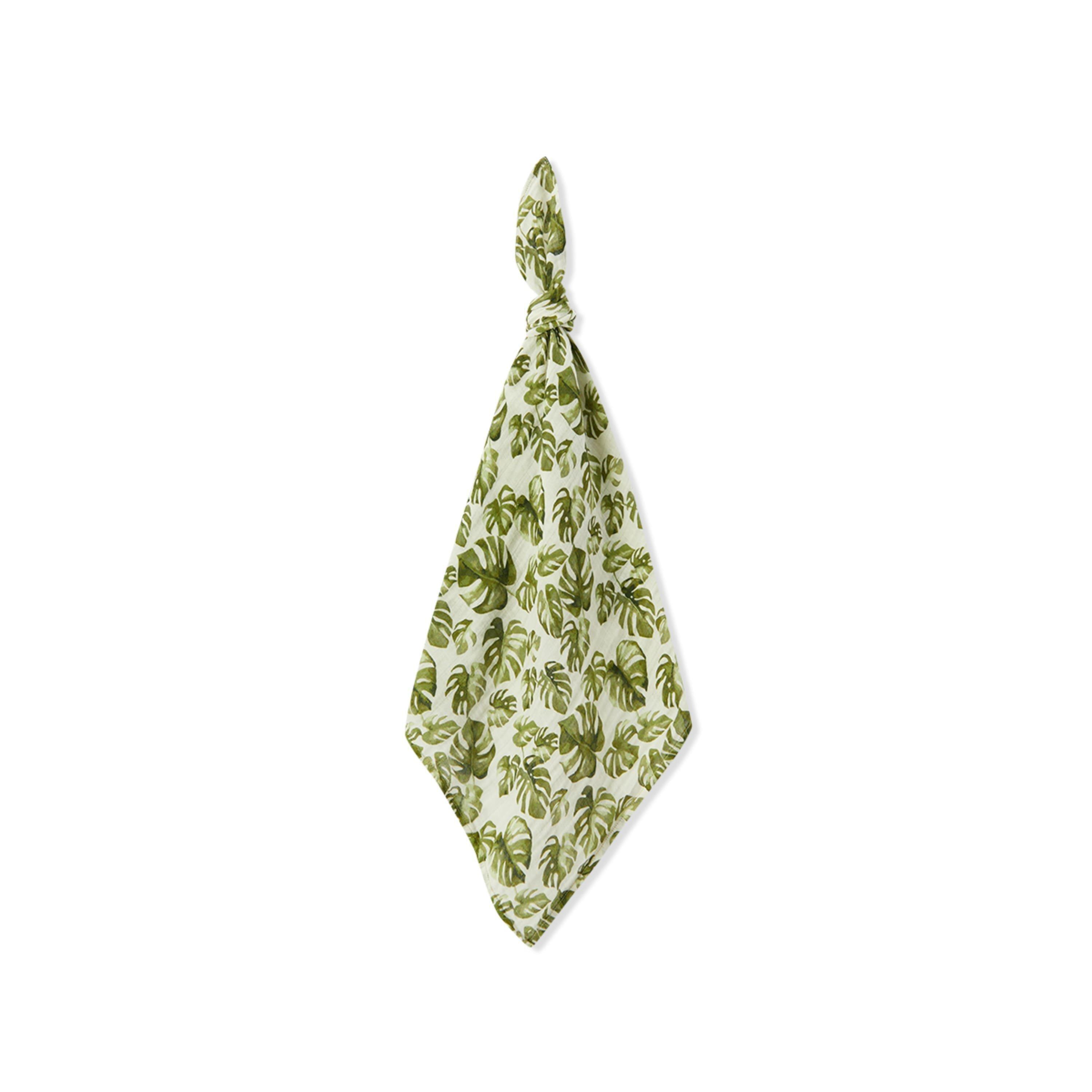 Island Leaf Organic Cotton Two-Piece Burp Cloth Set image number 1