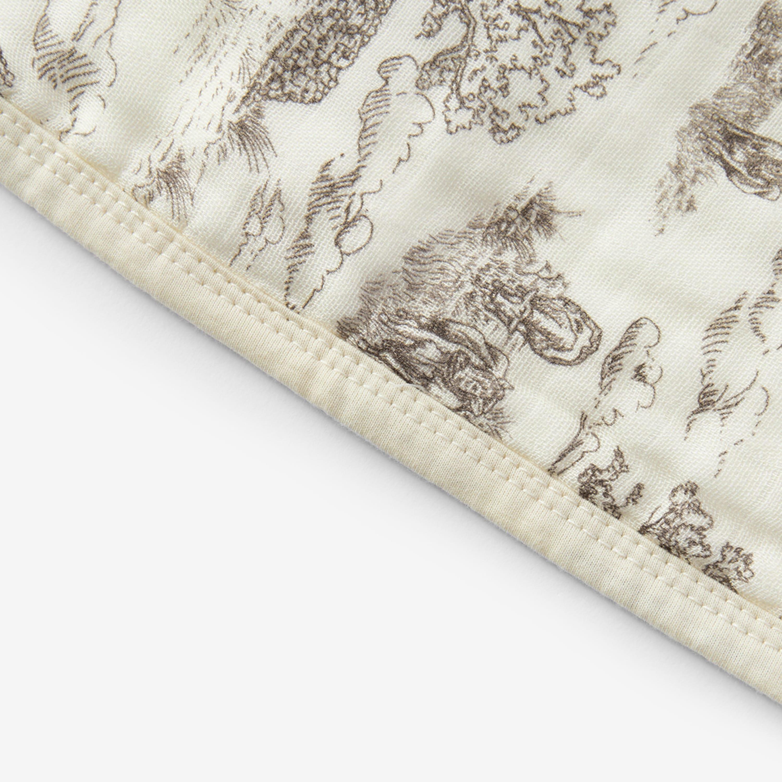 Country Toile Contour Four Layer Burp Cloth image number 3