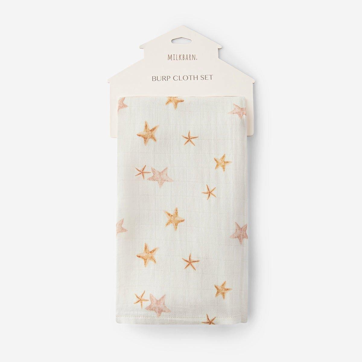 Starfish Dreams Bamboo Two-Piece Burp Cloth Set image number 1