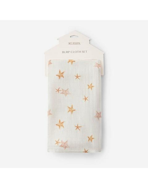 Starfish Dreams Bamboo Two-Piece Burp Cloth Set