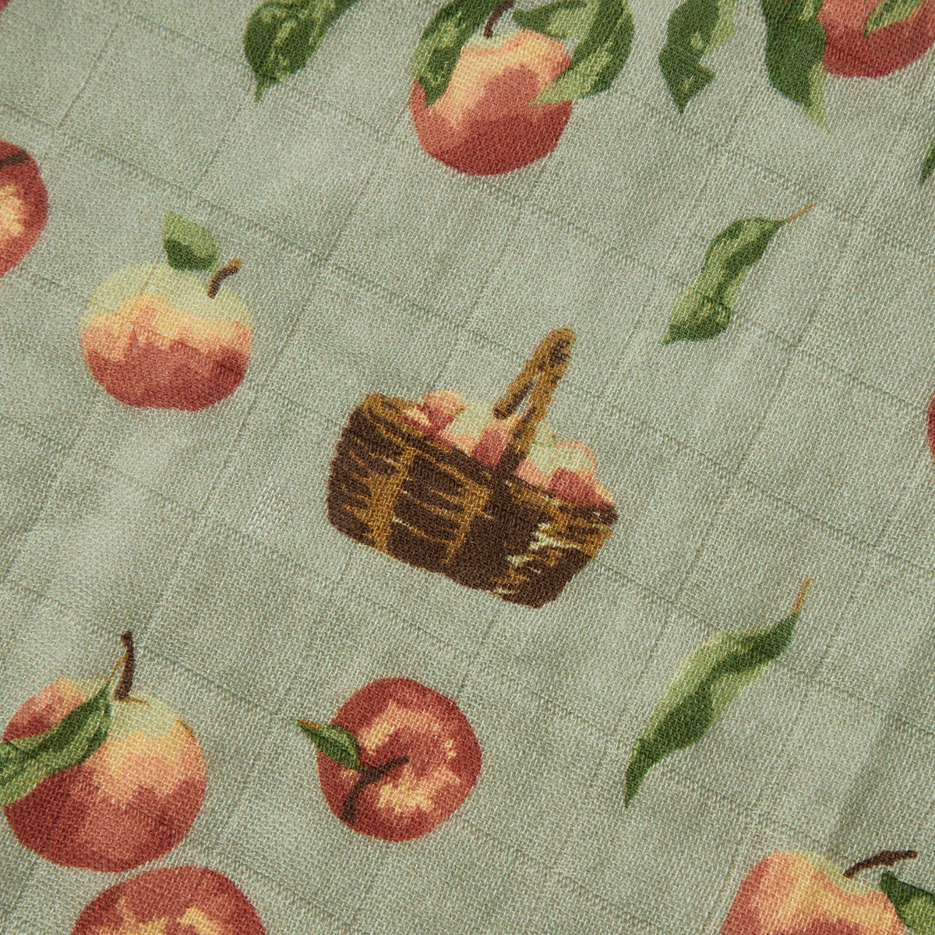 Apple Orchard Organic Cotton Two-Piece Burp Cloth Set image number 4