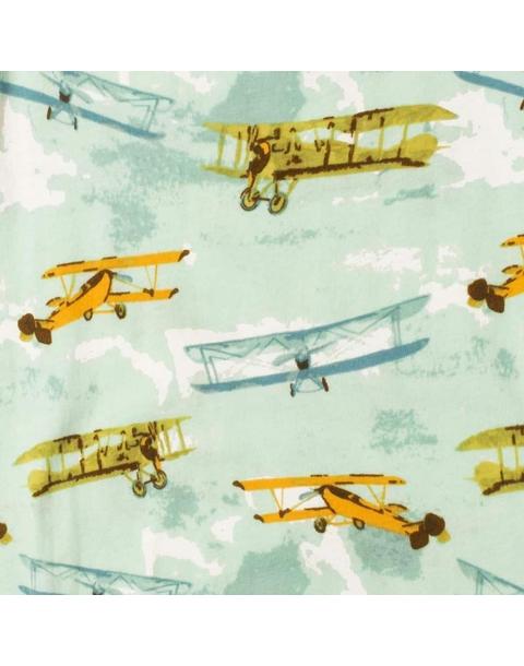 Vintage Planes Organic Cotton Muslin Two-Piece Burp Cloth Set